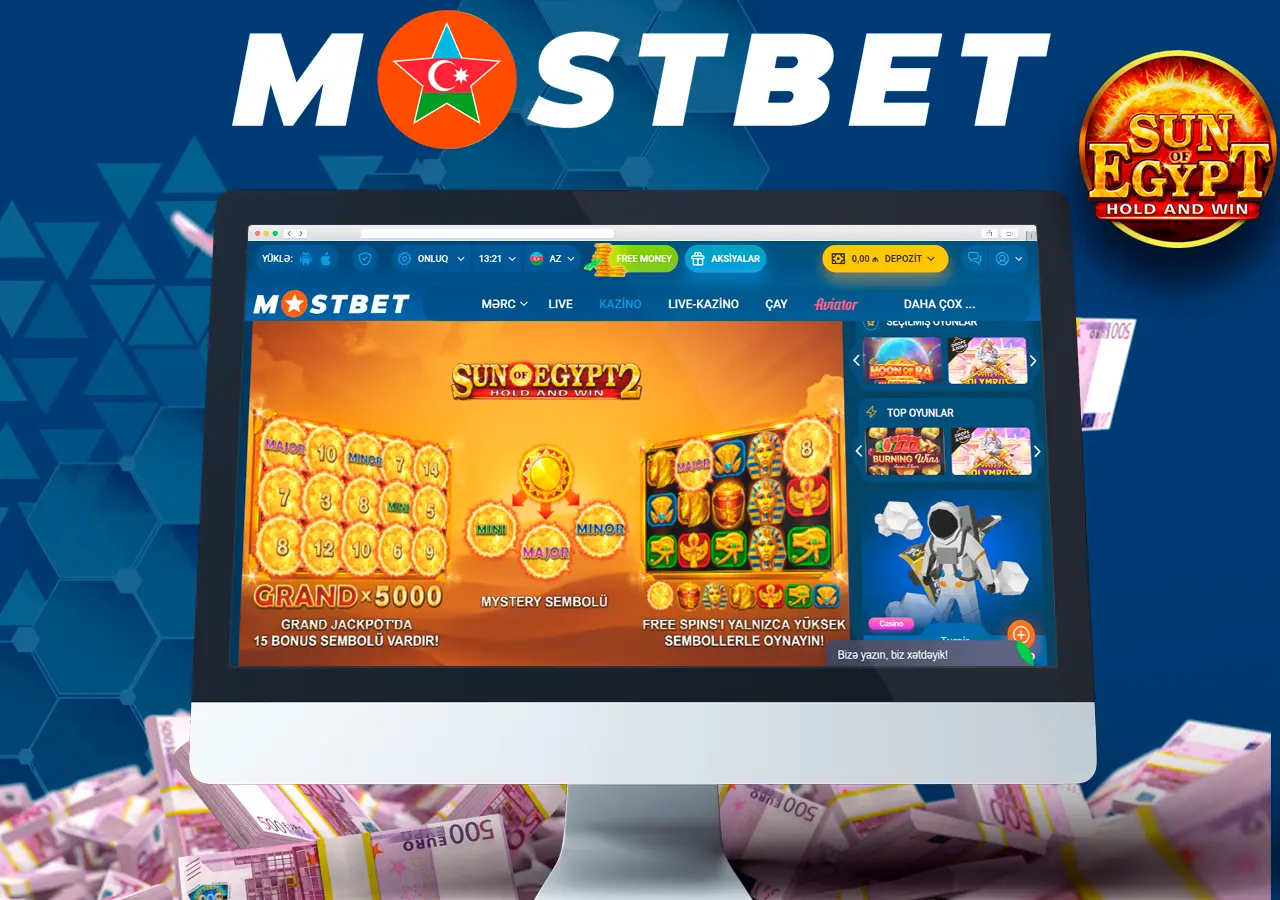 Azərbaycandan olan oyunçular üçün Mostbet Sun Of Egypt yuvasının Təsviri